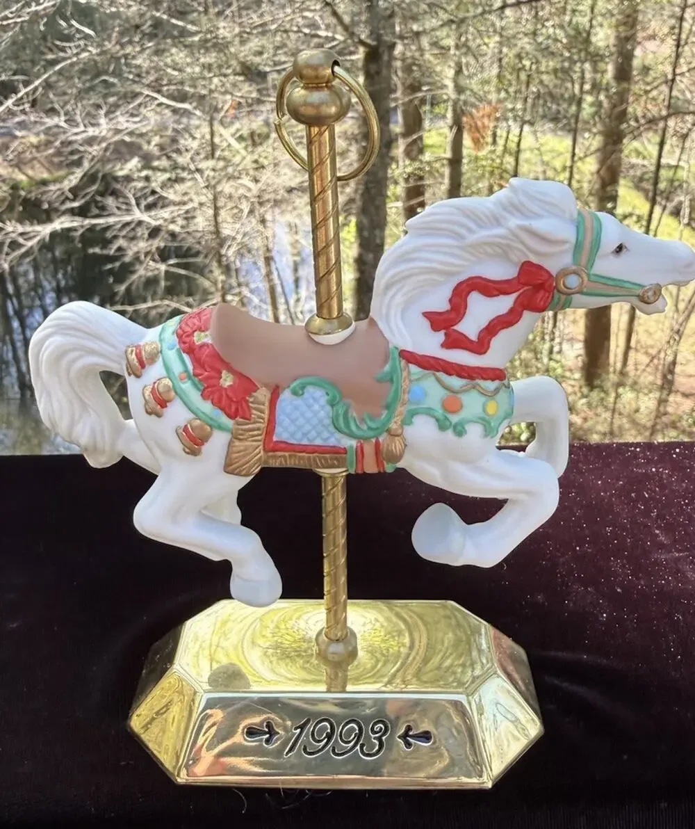 Hallmark Keepsake 1993 Tobin Fraley Porcelain Carousel Horse No Box EUC -LO10